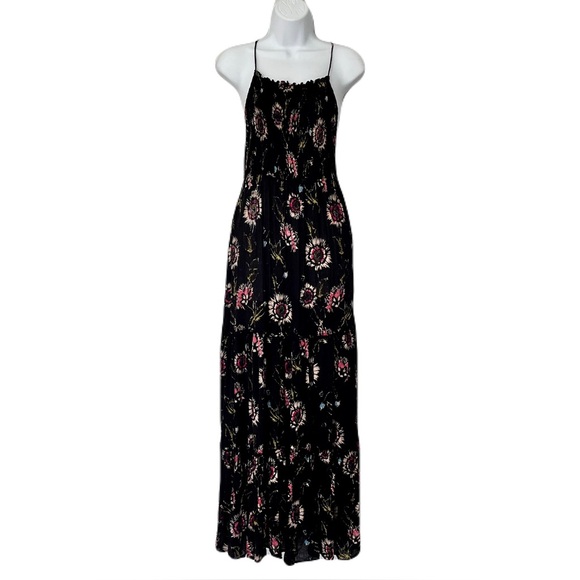 Intimately Free People Black Floral ‘Garden Party’ Smocked Maxi Dress, Size M - Picture 3 of 8
